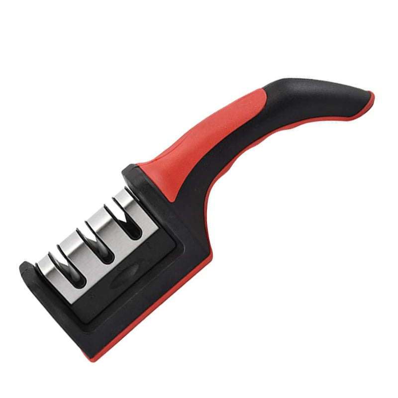 NEW Mini Professional 3 Stages Non Slip Rubber Handle Knife Sharpener Manual 2-in-1 Kitchen Knife Sharpener