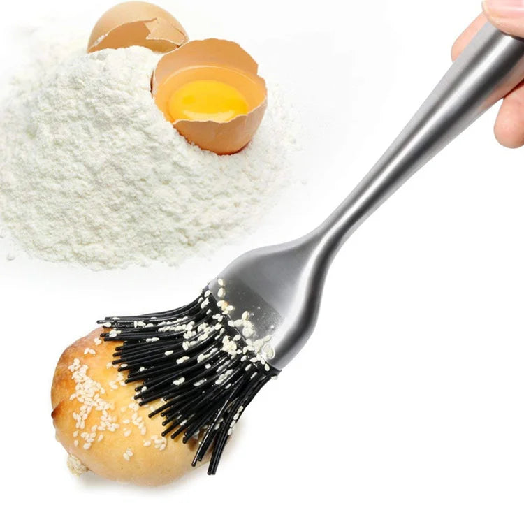 Stainless Steel Silicone Baster Brush BBQ/Oil - FREE SHIPPING
