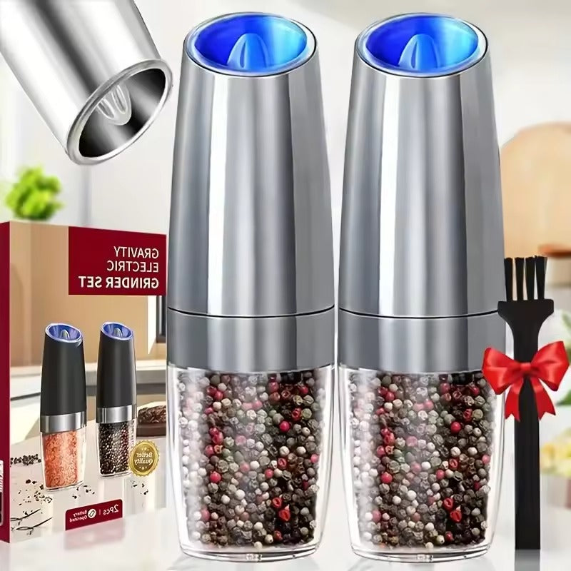 2-Piece Electric Seasoning Grinder Set